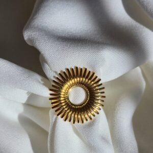 Çelik Kraliçe Tacı Ayarlanabilir Yüzük - Görsel 2