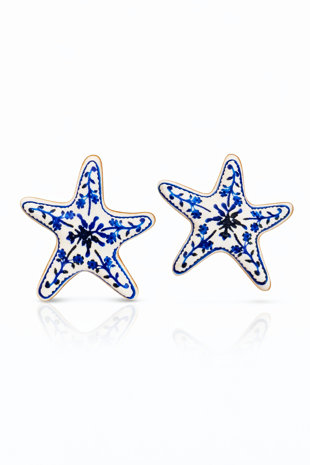 Lunessa mavi beyaz deniz yıldızı kadın küpe