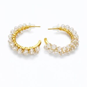 Ruby Kiss |Beyaz Renk Tasarım Küpe - Görsel 1