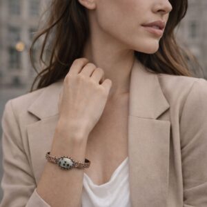 Aurum | Bakır Bileklik Saf %100 Manyetik Alan Koruyucu Kadın Bileklik - Görsel 3