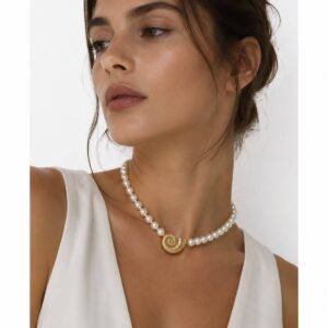 Salyongoz | Cam İnci Choker Kolye Ve Küpe Kombin