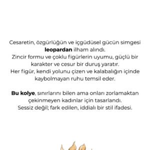 Barcelona | 18 Ayar Altın Kaplama Leopar Tasarım Kolye