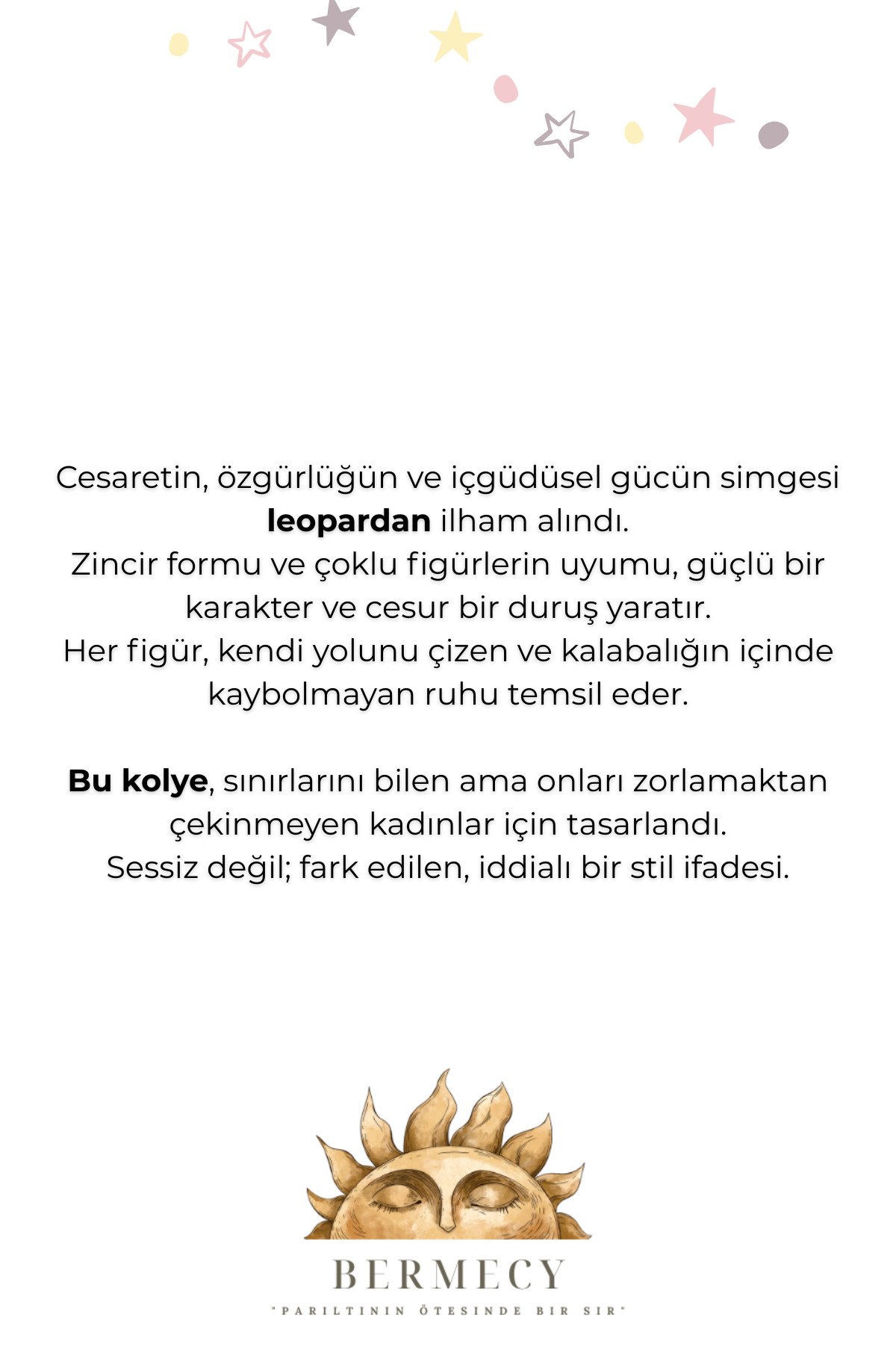 Barcelona | 18 Ayar Altın Kaplama Leopar Tasarım Kolye