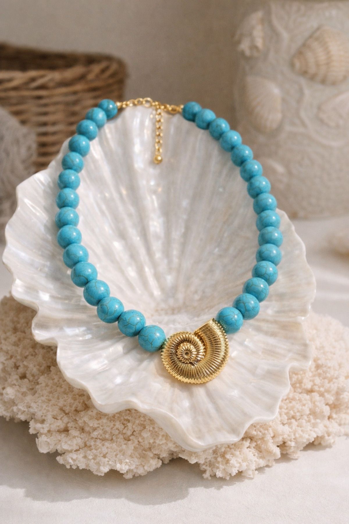 Ivory Aura | Salyangoz İnci Kolye