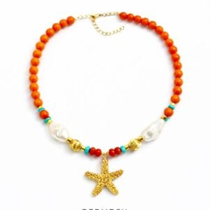 Sidereal Orange | Deniz Yıldızı Şık Tasarım Kolye